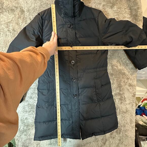 Ann Taylor Loft Down Filled Parka Long Coat Black Puffer Winter Jacket M Medium - Picture 10 of 10